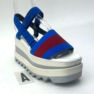 STELLA MCCARTNEY Stripe Platform Sandal sz 5